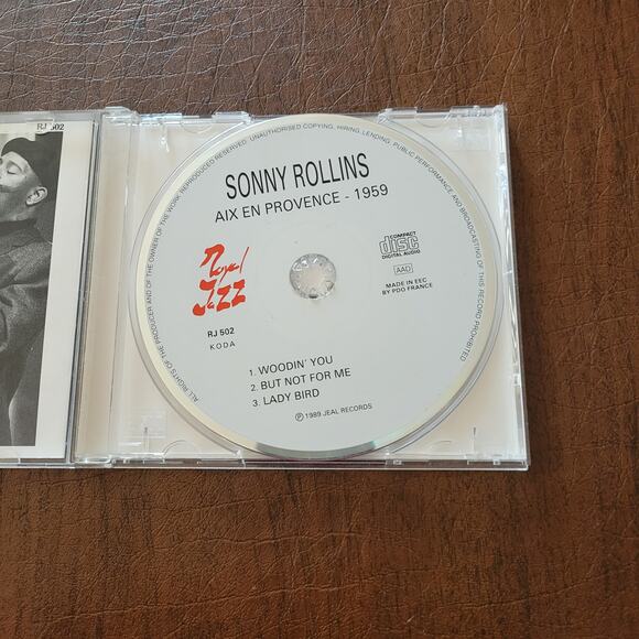 Vintage Sonny Rollins Aix en Provence, 1959 Import Audio CD Made in EEC @1989 - Picture 7 of 9